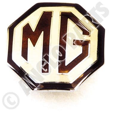 BADGE GRILLE BROWN/CREAM MG - MGTC 1945-1949