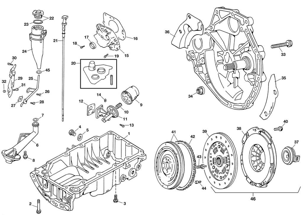 MGF-TF 1996-2005 - Flywheels & Flywheel parts - Oil system & clutch - 1