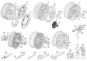 Steel wheels & fittings - Triumph GT6 MKI-III 1966-1973 - Triumph 予備部品 - Wheels