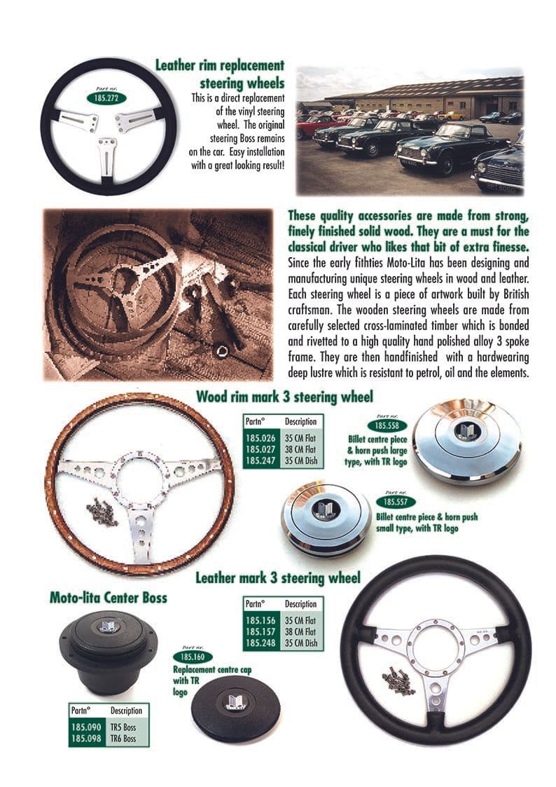 Moto-Lita steering wheels - Interiér Styling - Autodoplňky & tuning - Triumph TR5-250-6 1967-'76 - Moto-Lita steering wheels - 1