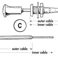 REPRO LOCK'G CHOKE CABLE-1WIRE | Webshop Anglo Parts