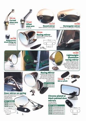 Buitenspiegels - British Parts, Tools & Accessories - British Parts, Tools & Accessories reserveonderdelen - Wing & racing mirrors