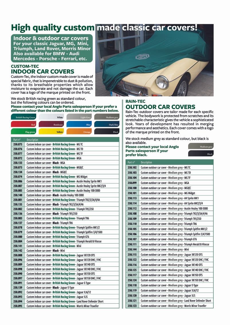 Car covers custom - Car covers - Maintenance & storage - British Parts, Tools & Accessories - Car covers custom - 1