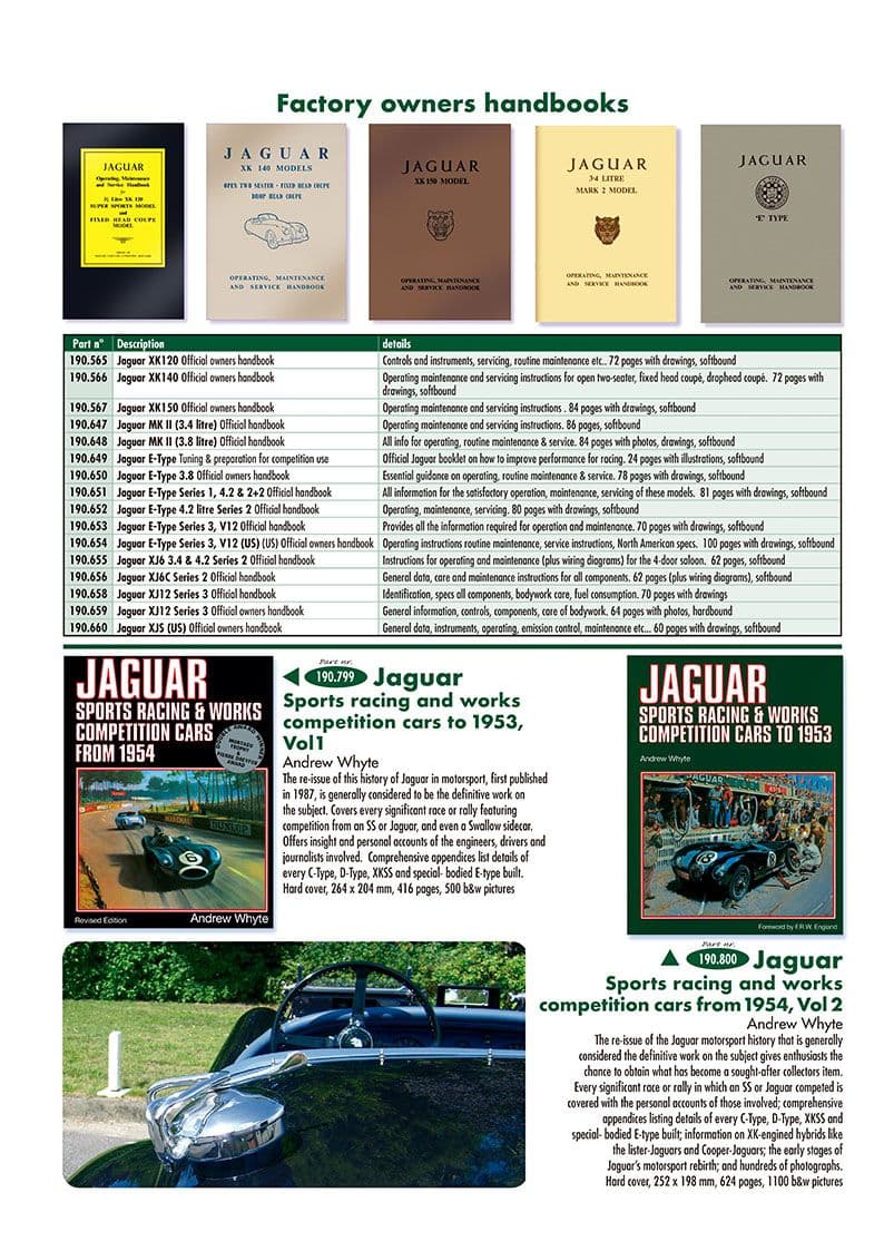 Jaguar XK120-140-150 1949-1961 - Workshop & service manuals - Owners handbook - 1
