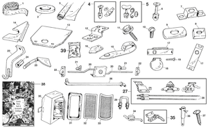 Carrosserie rubbers - Jaguar XK120-140-150 1949-1961 - Jaguar-Daimler reserveonderdelen - Body parts