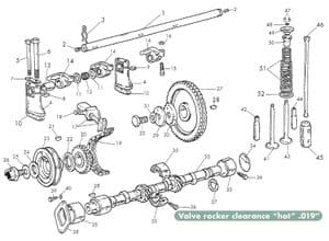 partes internas de motor - MGTC 1945-1949 - MG piezas de repuesto - Internal engine parts