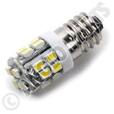 BULB LED, E10, 2,2WATT 12V POSITVE VE, DASH LAMP