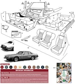 moquetas y aislantes - Jaguar XJS - Jaguar-Daimler piezas de repuesto - Interior pre HE