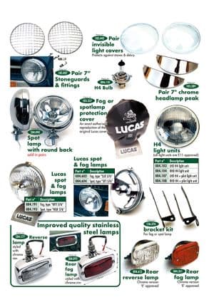 Ulkopuolen varustelu & tarvikkeet - Austin Healey 100-4/6 & 3000 1953-1968 - Austin-Healey varaosat - Competition lamps