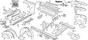 paneles externos de chapa - Morris Minor 1956-1971 - Morris Minor piezas de repuesto - Shell - Convertible