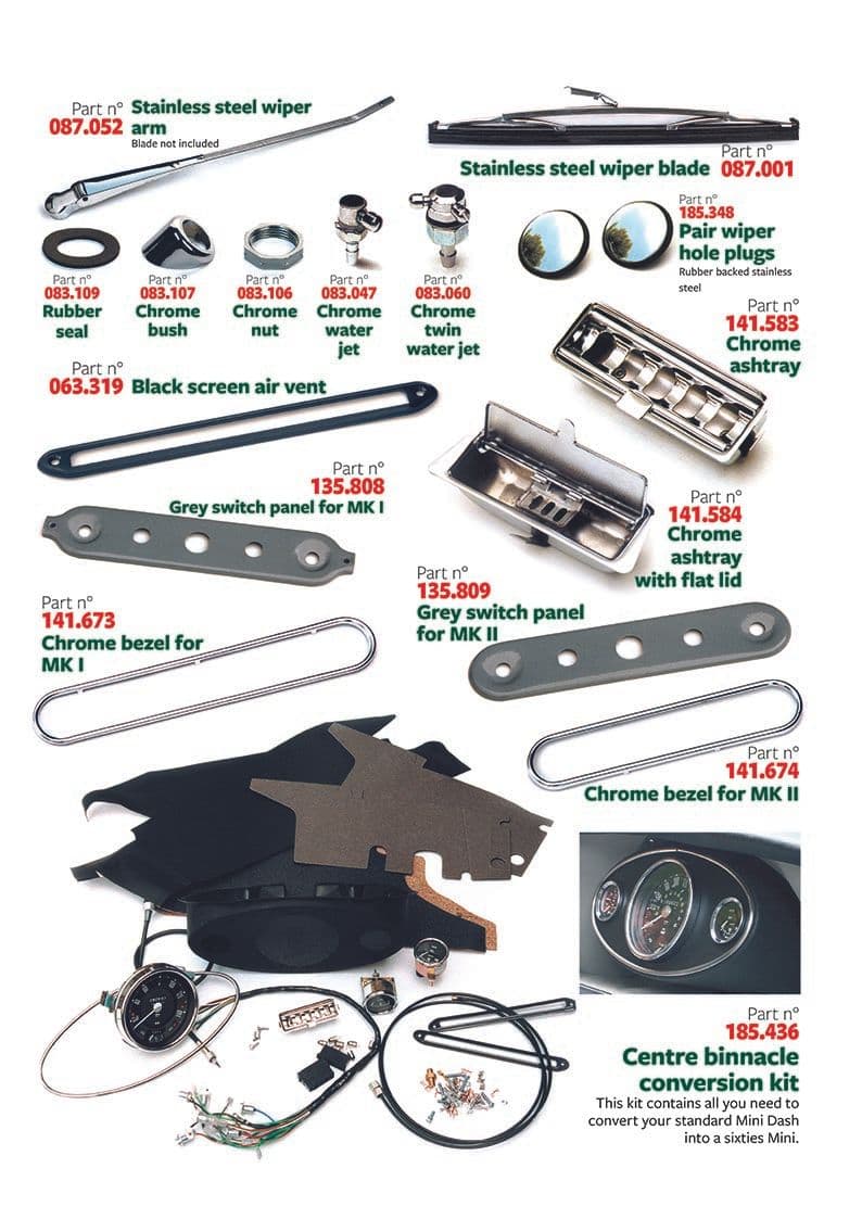 60's conversion parts - Dashboards & components - Interior - Mini 1969-2000 - 60's conversion parts - 1