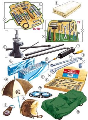 Alustan parannukset & päivitykset - MGTD-TF 1949-1955 - MG varaosat - Tool kit & accessories