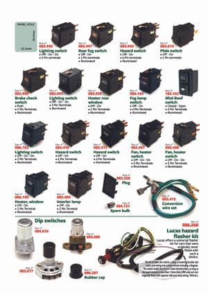 Switches, horns & knobs - British Parts, Tools & Accessories - British Parts, Tools & Accessories spare parts - Rockers switches 2