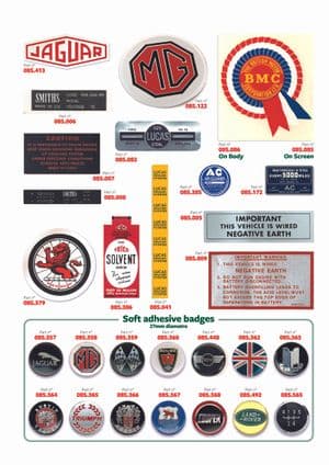 adhesivos y emblemas - British Parts, Tools & Accessories - British Parts, Tools & Accessories piezas de repuesto - Stickers