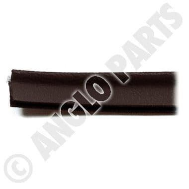 PIPING, LEATHER CLOTCH, 3MM, BLACK (PRICE PER METER)