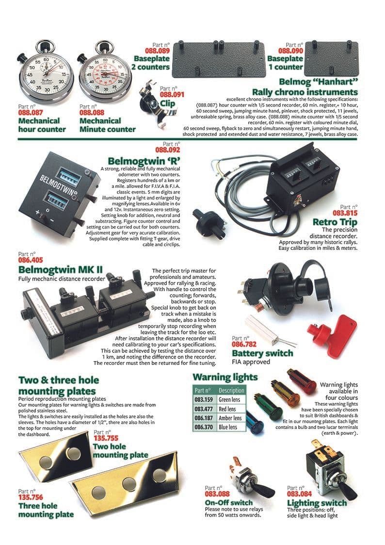 Instruments - Accessoires - Librairie & accessoires du pilote - Mini 1969-2000 - Instruments - 1