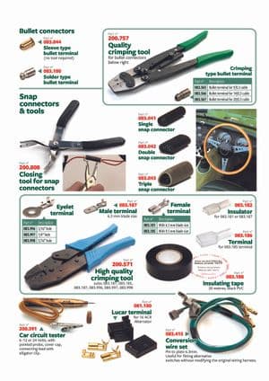 Baterie, nabíječky & přepínače - British Parts, Tools & Accessories - British Parts, Tools & Accessories náhradní díly - Connectors & tools