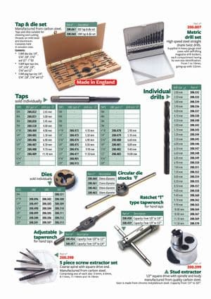 Työkalut - British Parts, Tools & Accessories - British Parts, Tools & Accessories varaosat - Taps & dies