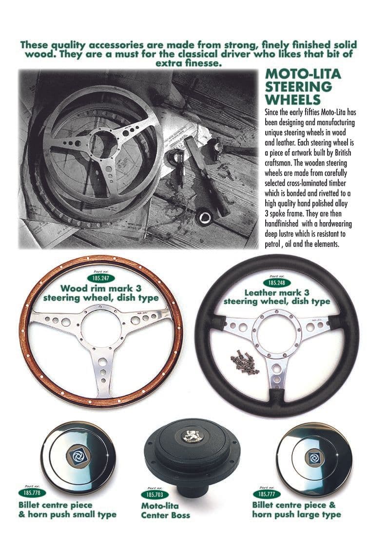 Steering wheels - Volanti - Auto ruote, sospensioni e Sterzo - Morris Minor 1956-1971 - Steering wheels - 1
