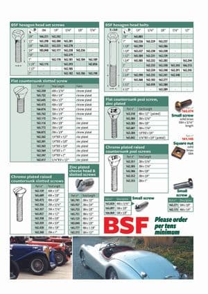 Pultit, mutterit & aluslevyt - British Parts, Tools & Accessories - British Parts, Tools & Accessories varaosat - BSF bolts & screws