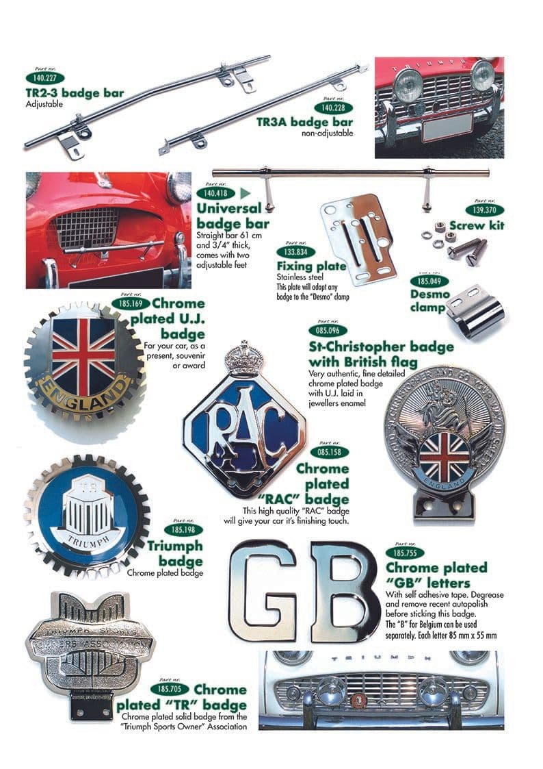 Badges - Stickers & enamel plates - Books & Driver accessories - Triumph TR2-3-3A-4-4A 1953-1967 - Badges - 1