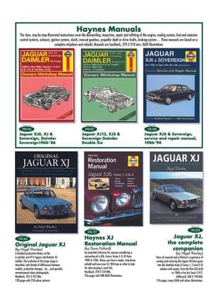 Kirjallisuus - Jaguar XJ6-12 / Daimler Sovereign, D6 1968-'92 - Jaguar-Daimler varaosat - Manuals