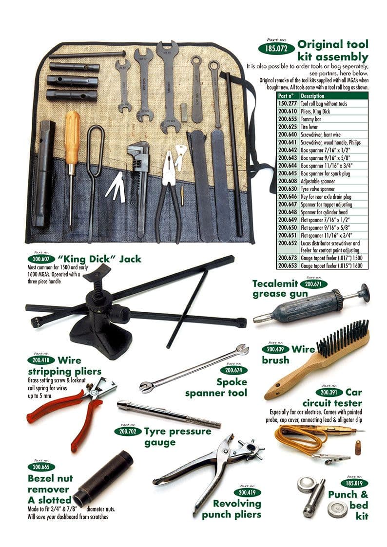Tool kit & tools - Officina e Attrezzi - Manutenzione e Deposito - MGA 1955-1962 - Tool kit & tools - 1