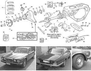Takaripustukset & jousitus - Jaguar XJ6-12 / Daimler Sovereign, D6 1968-'92 - Jaguar-Daimler varaosat - Rear suspension