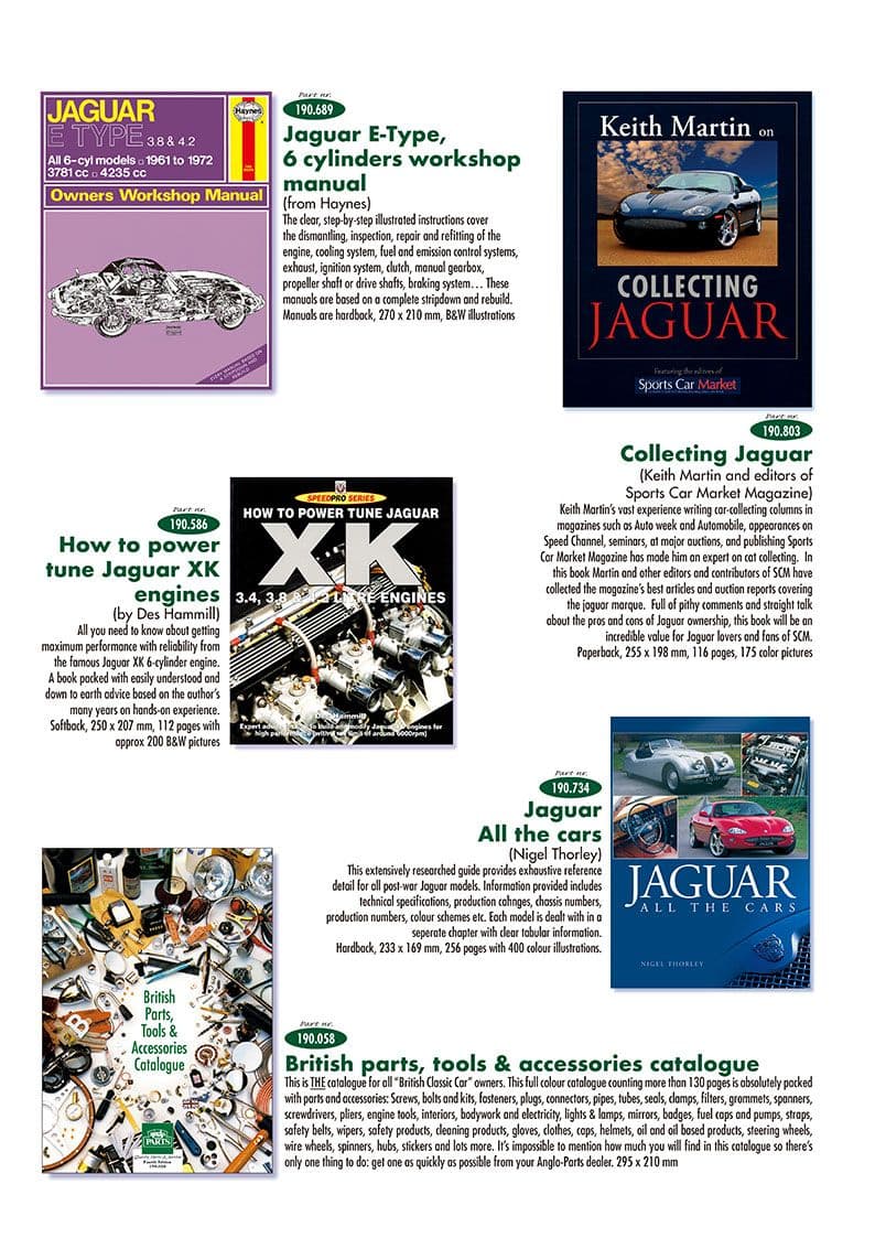 Books history & workshop - Manuels - Librairie & accessoires du pilote - Jaguar E-type 3.8 - 4.2 - 5.3 V12 1961-1974 - Books history & workshop - 1