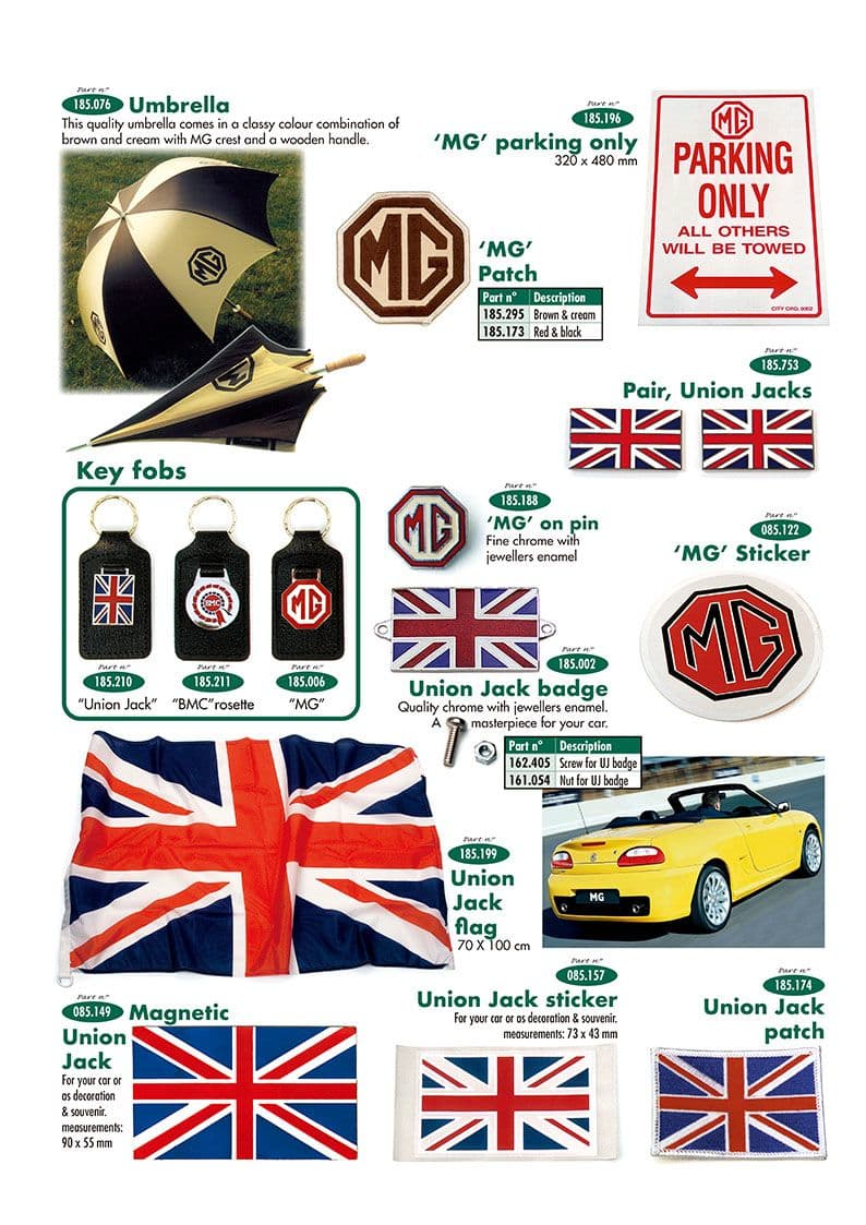Key fobs, badges, stickers - Finiture Esterni - Accessori e Tuning - MGF-TF 1996-2005 - Key fobs, badges, stickers - 1