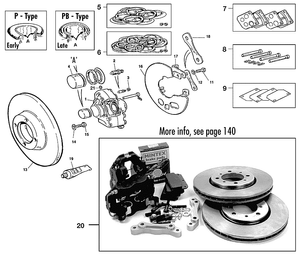 Brakes front & rear - Triumph TR5-250-6 1967-'76 - Triumph spare parts - Front brakes