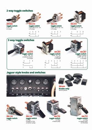 Interruttori, clacson e pomelli - British Parts, Tools & Accessories - British Parts, Tools & Accessories ricambi - Toggle switches