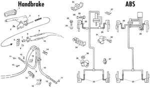 Circuit de freinage - MGF-TF 1996-2005 - MG pièces détachées - Handbrake, brakepipes