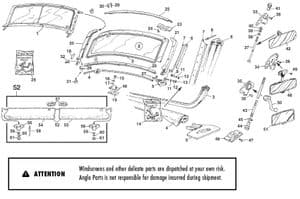 Interior fittings - Austin-Healey Sprite 1964-80 - Austin-Healey spare parts - Windscreen
