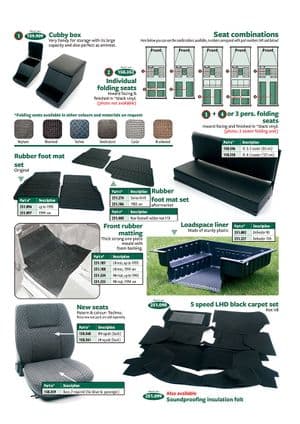 Interior fittings - Land Rover Defender 90-110 1984-2006 - Land Rover spare parts - Seats, mats & interior