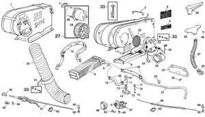 Riscaldamento e Ventilazione - MG Midget 1964-80 - MG ricambi - Heater system late 1275