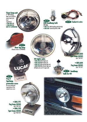 Ulkopuolen varustelu & tarvikkeet - Triumph TR5-250-6 1967-'76 - Triumph varaosat - Competition lamps 2