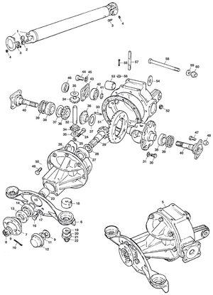 Pont arrière & differentiel - Triumph GT6 MKI-III 1966-1973 - Triumph pièces détachées - Propshaft & differential