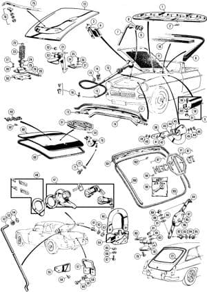 Pare-chocs, calandre et finitions exterieures - MGC 1967-1969 - MG pièces détachées - Boot & bonnet