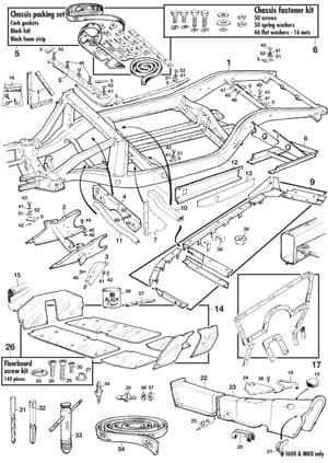 Chassis & fixings - MGA 1955-1962 - MG spare parts - Chassis