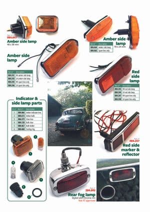 Fari posteriori e laterali - British Parts, Tools & Accessories - British Parts, Tools & Accessories ricambi - Side & fog lamps