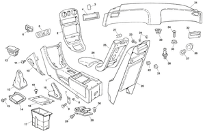 Interior fittings - MGF-TF 1996-2005 - MG spare parts - Tunnel conzoll & fittings
