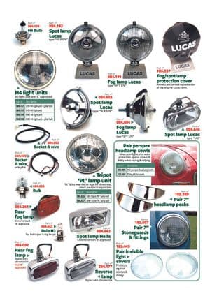 Lighting - MGB 1962-1980 - MG spare parts - Spot & fog lights