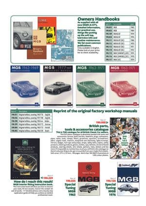 Catalogues - MGB 1962-1980 - MG pièces détachées - Handbooks
