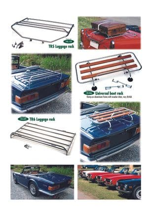 Tavaratelineet - Triumph TR5-250-6 1967-'76 - Triumph varaosat - Luggage racks