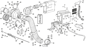 Riscaldamento e Ventilazione - MG Midget 1964-80 - MG ricambi - Heater system 1098/1275