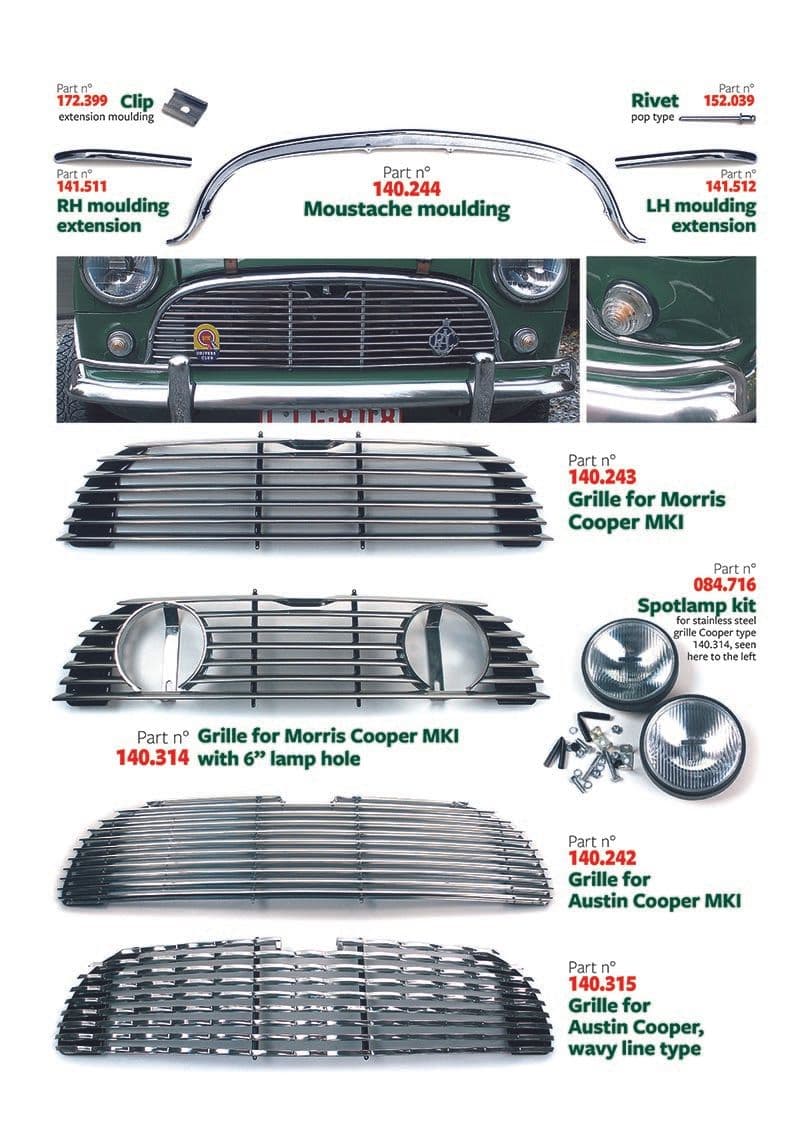 Bumpers, grill & exterior trim - Body & Chassis - Mini 1969-2000 - 1