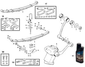Suspension arrière - Morris Minor 1956-1971 - Morris Minor pièces détachées - Rear suspension