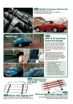 Style exterieur - MGF-TF 1996-2005 - MG pièces détachées - Hard tops & luggage racks