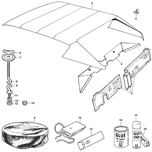 Panels and cappings - Triumph GT6 MKI-III 1966-1973 - Triumph spare parts - Headlining, luggage trim